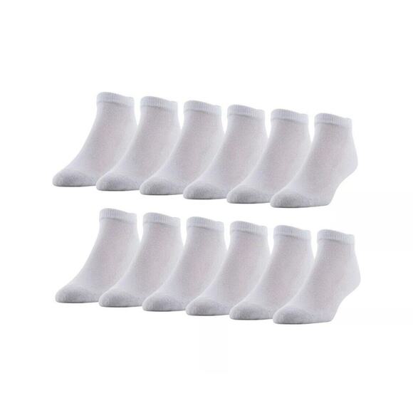 Men's Powersox All Sport Moisture Wicking No Show Socks 12 Pair White Sizes 6-12 - Picture 8 of 9